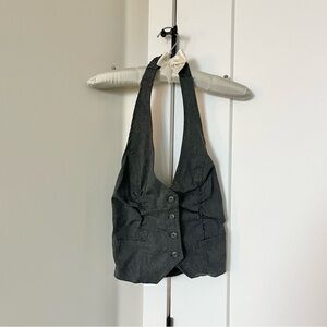 Vintage Y2K grey halter vest